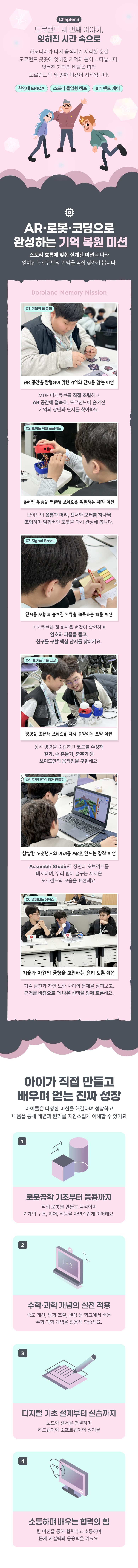 [2기 : 26. 08. 08 (토) ~ 09 (일)] CHAPTER 3 ‘잊혀진 시간 속으로’ AI 로봇 캠프 [10% 할인]