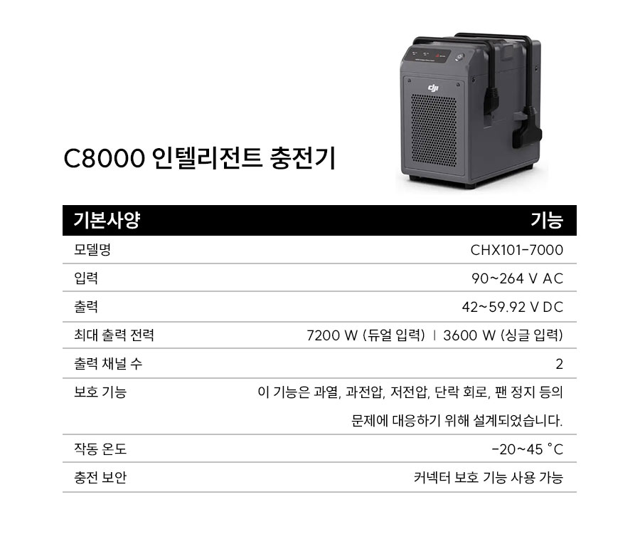 FC30 전용 | C8000 인텔리전트 충전기 | 배터리 스테이션 | FLYCART30