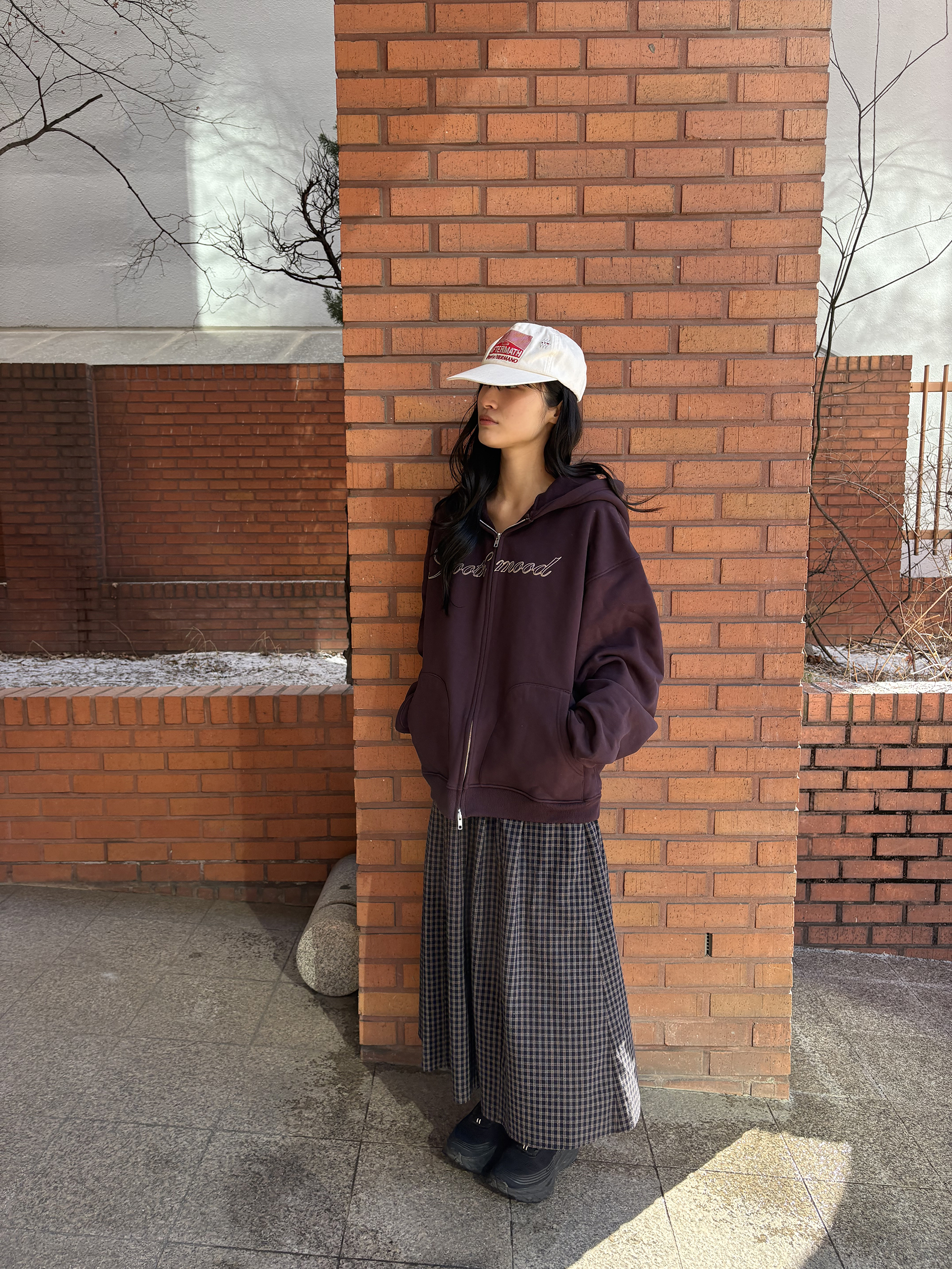 SMOOTHMOOD - Tully Hooded Zip Up - bordeaux : STO｜DAILY SNAP