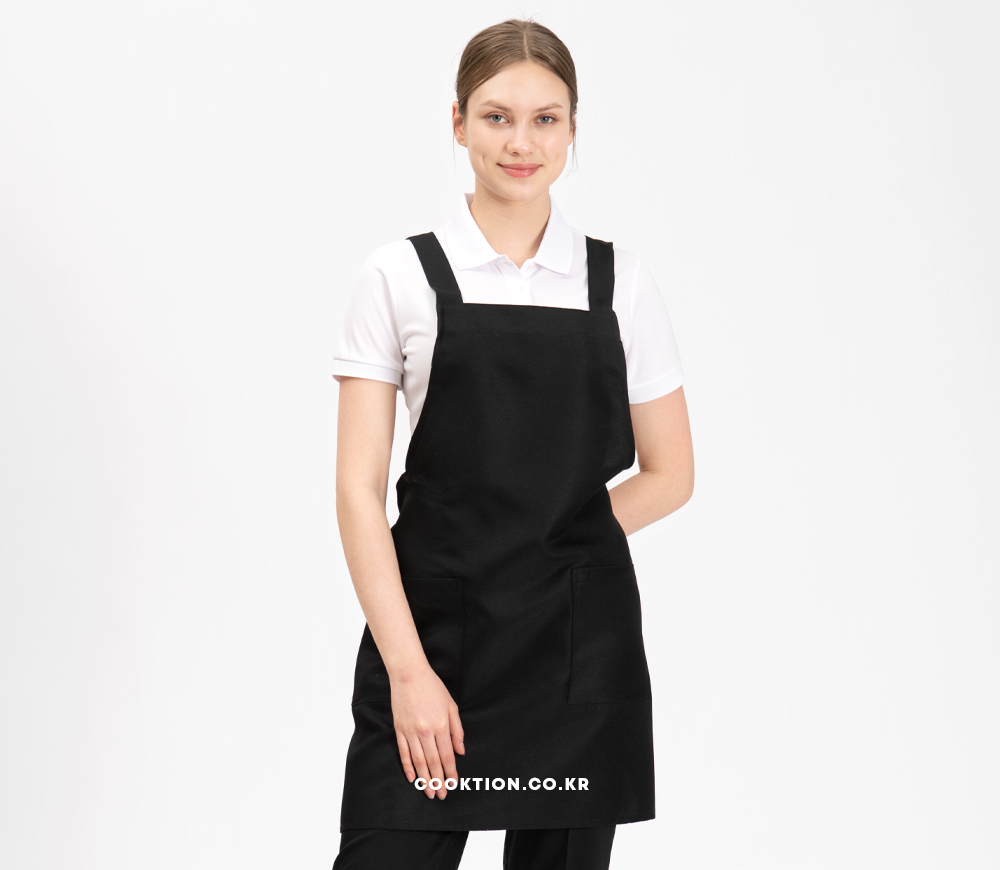활동량 많은 주방 환경에 적합한 H형 무지 앞치마