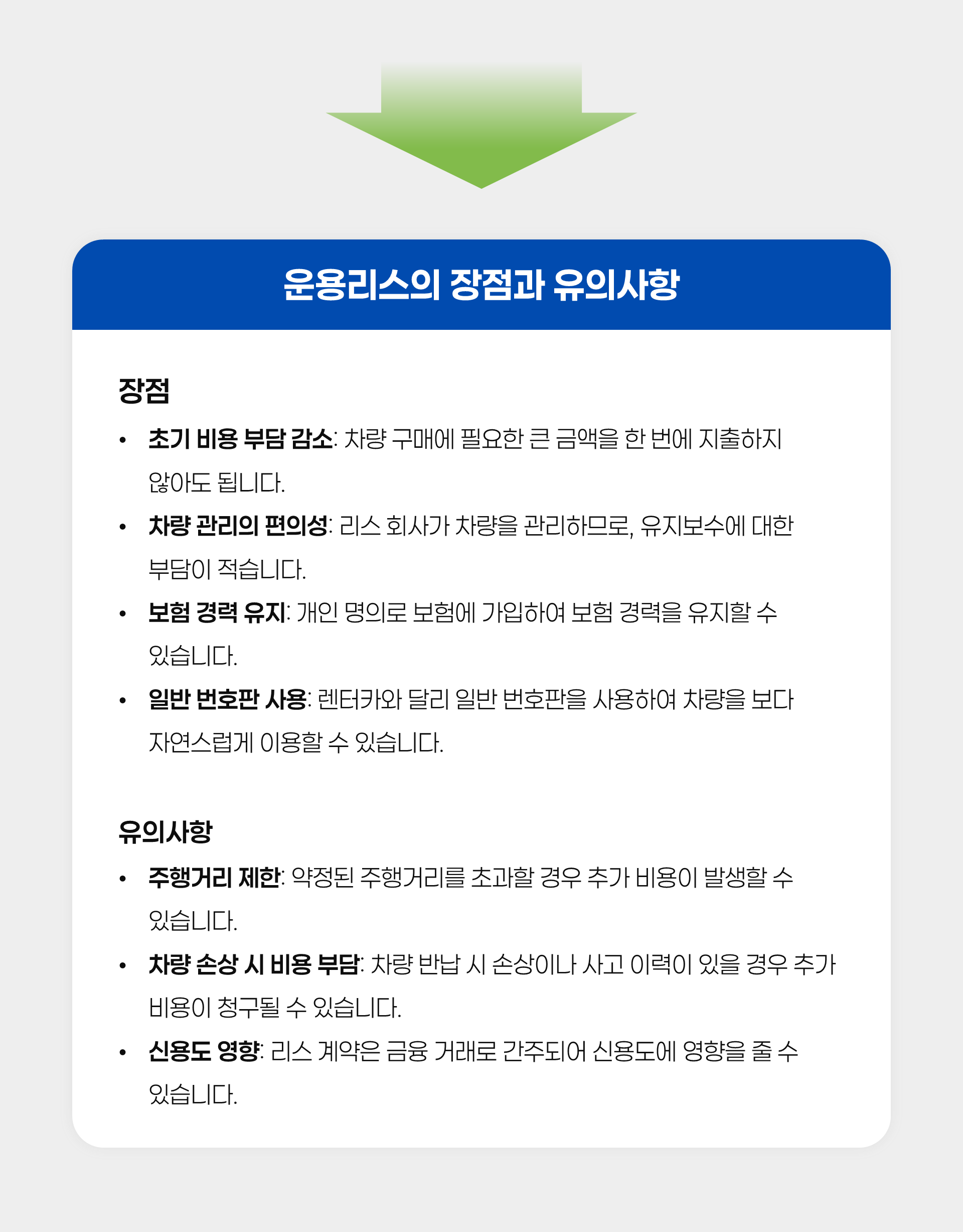 개인도 운용리스를 이용할 수 있나? : 각 종 자동차정보 [자동차구매클리닉]