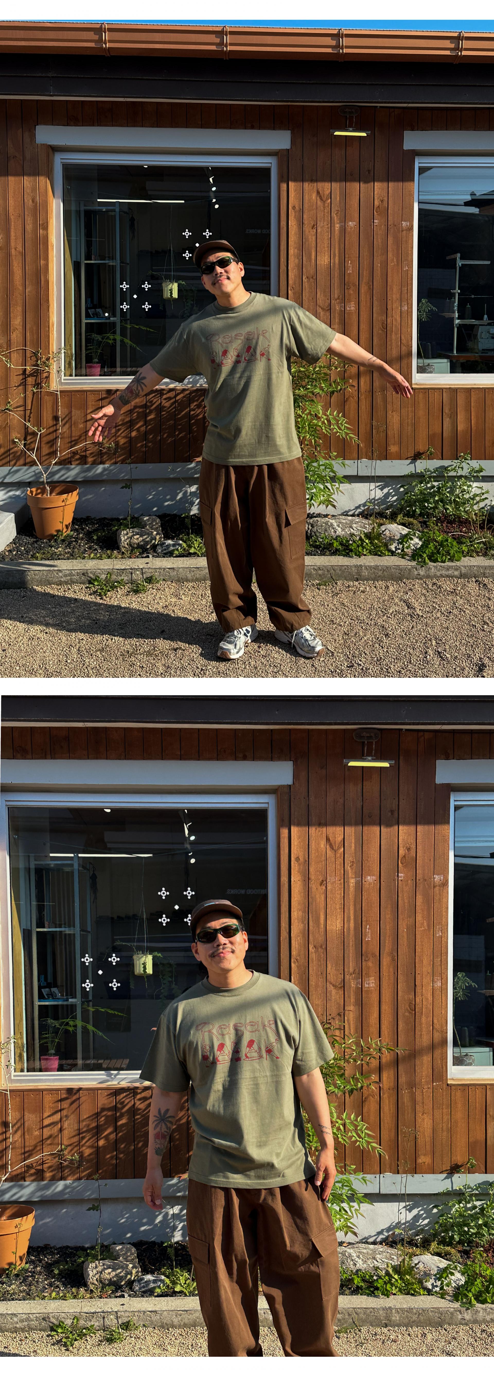 바디랭귀지 빅로고 티셔츠 Khaki Ver.