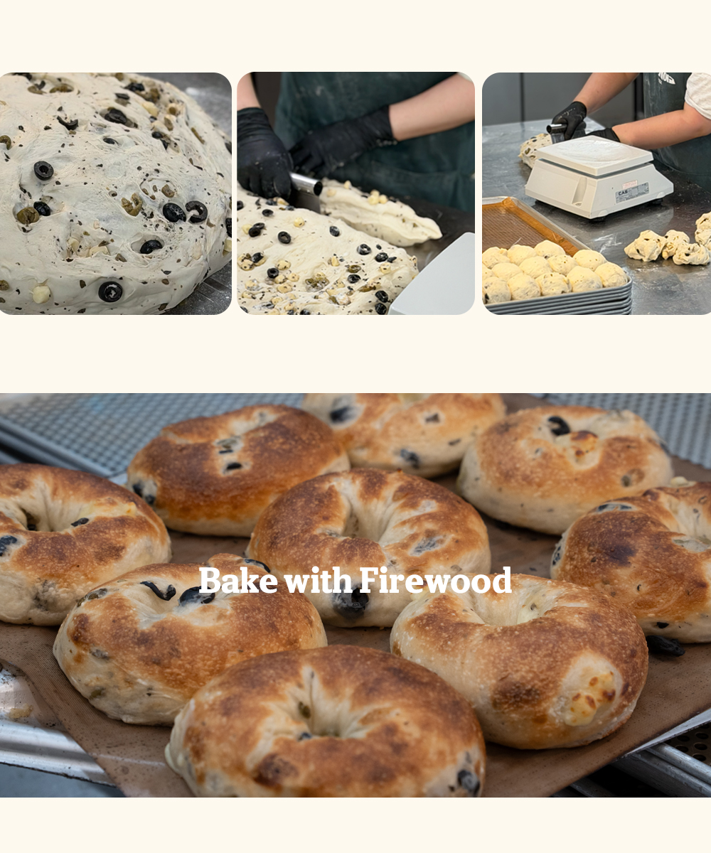 올리브치즈 베이글-Olive Cheese Bagel