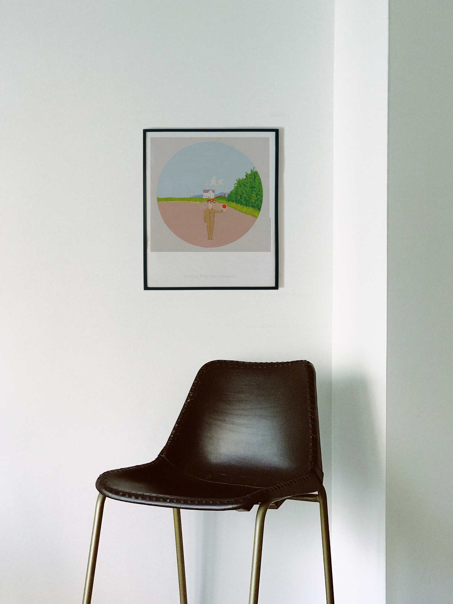 [레오나드 릭하드] Stillheten (액자 포함) 50 x 60 cm  일러스트 그림 집 하우스 홈 원형 동그라미 포스터
