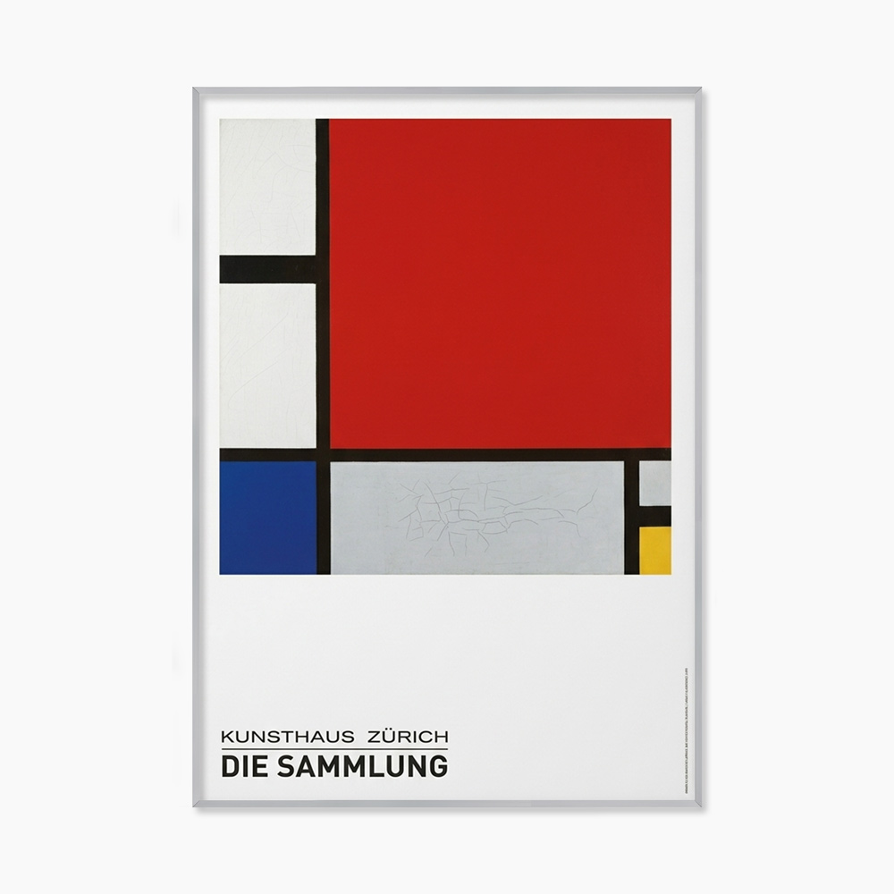 피에트 몬드리안 Piet Mondrian 명화 그림 대형액자 아트포스터 인테리어포스터 거실액자 파랑 빨강 노랑