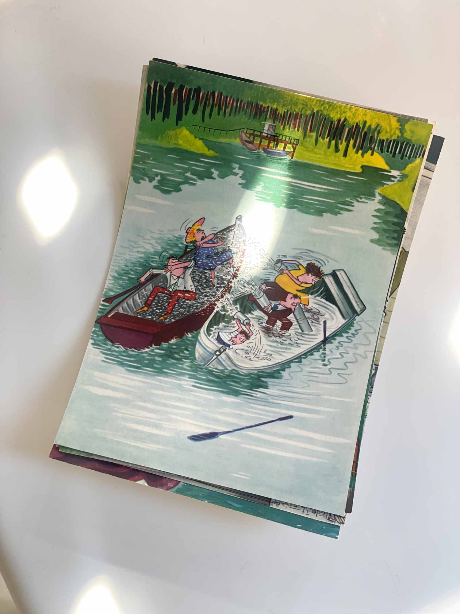 빈티지 장자크 상페 양면 달력 아트포스터 인테리어포스터 액자