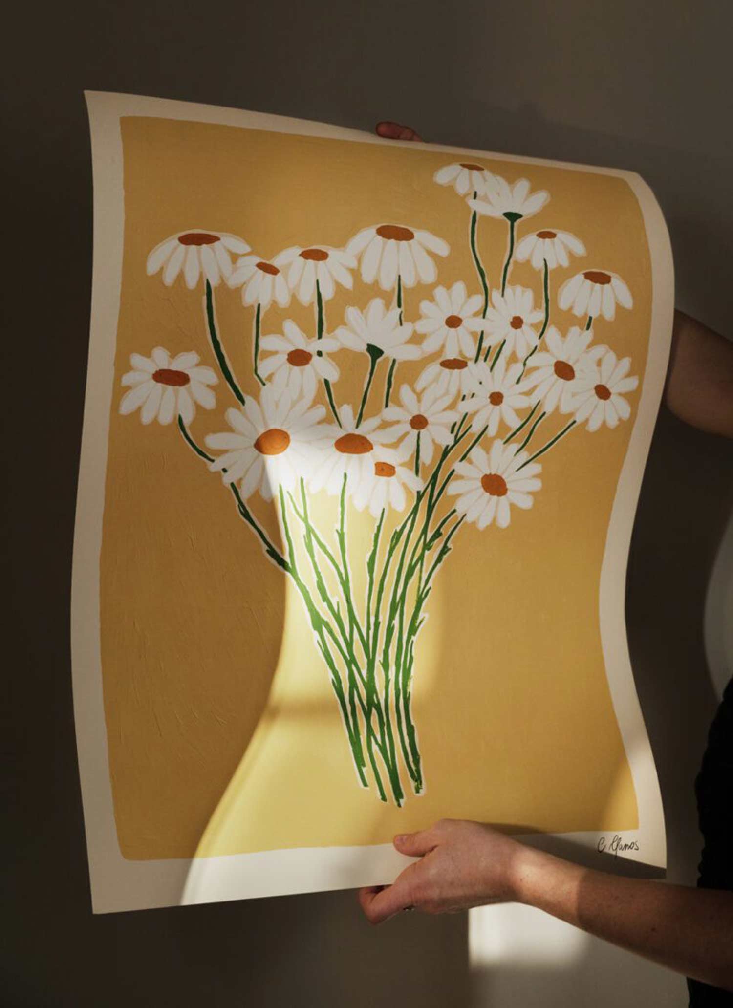 카를라 야노스 Carla Llanos Orange Flowers 꽃 화병 그림 아트포스터 인테리어포스터 거실 액자