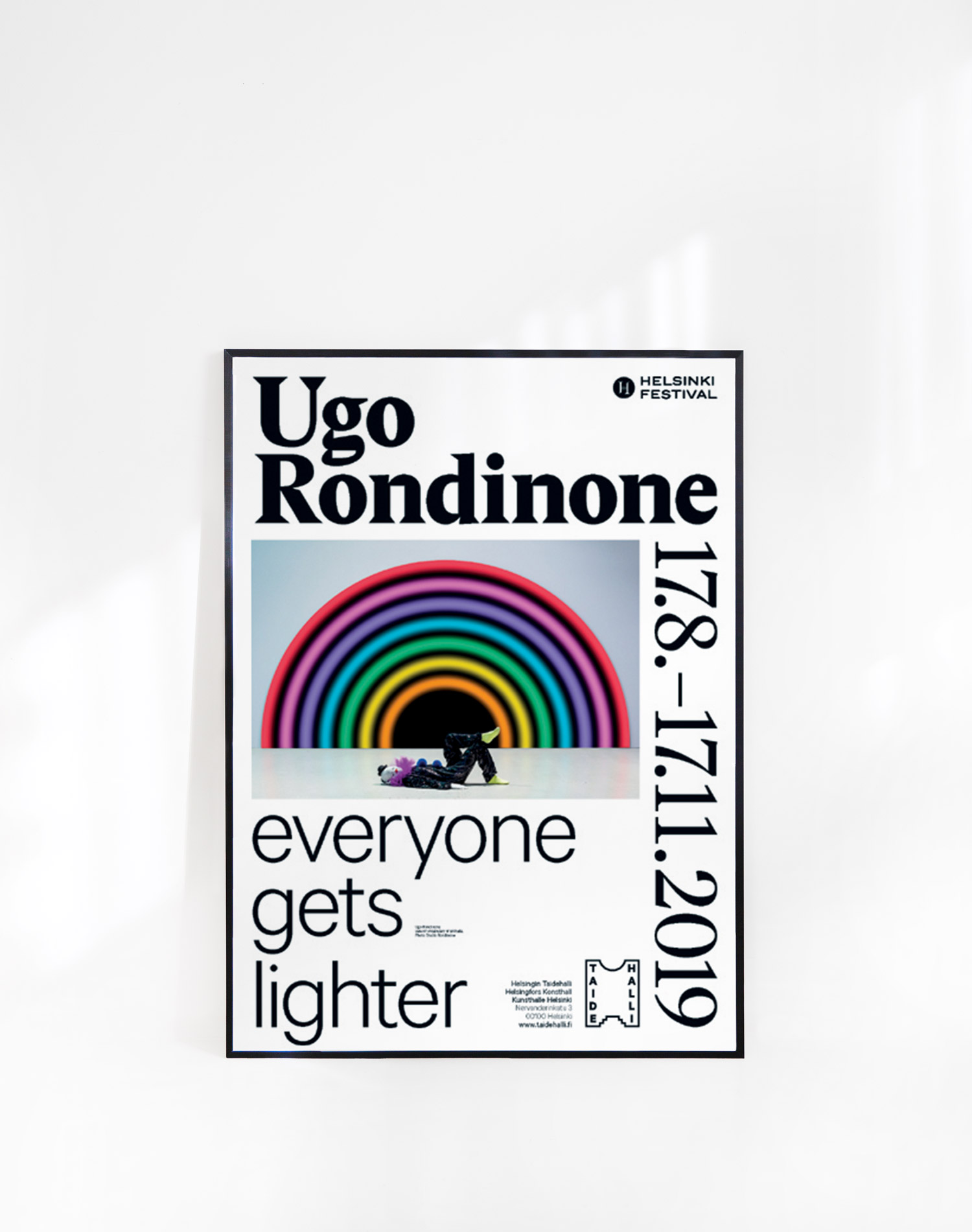 우고 론디노네 아트포스터 무지개 액자