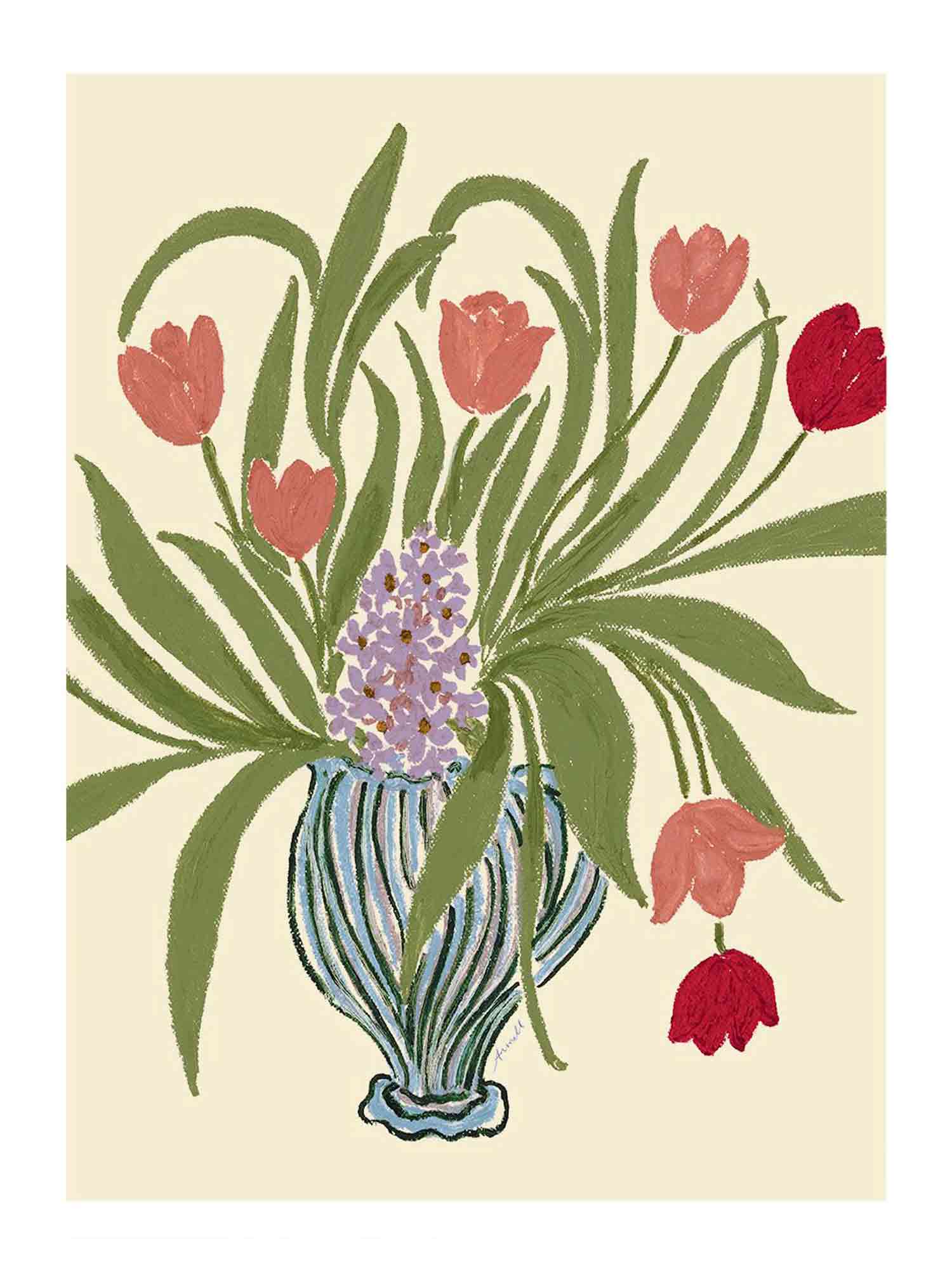 아닌 세실리 이베르센 Anine Cecilie Iversen Weekend Arrangement 꽃 화병 그림 아트포스터 인테리어포스터 거실 액자