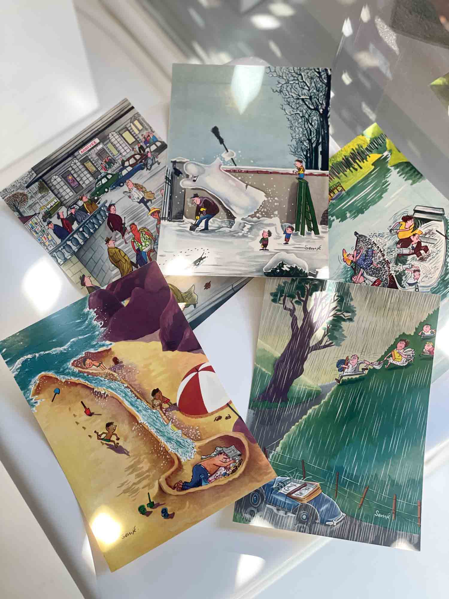 빈티지 장자크 상페 양면 달력 아트포스터 인테리어포스터 액자