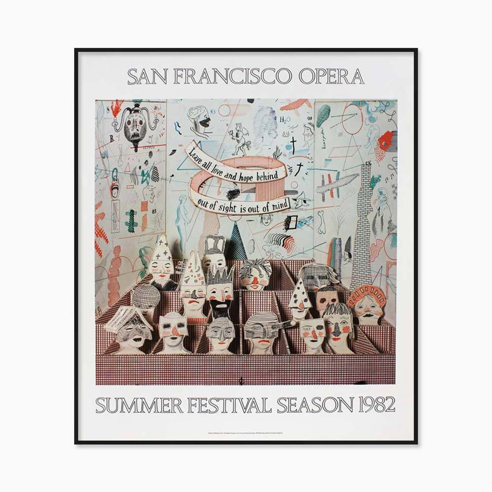 [데이비드 호크니 Original Vintage] Bedlam, The Rake's Progress (액자 포함) 86.4 x 99.1 cm