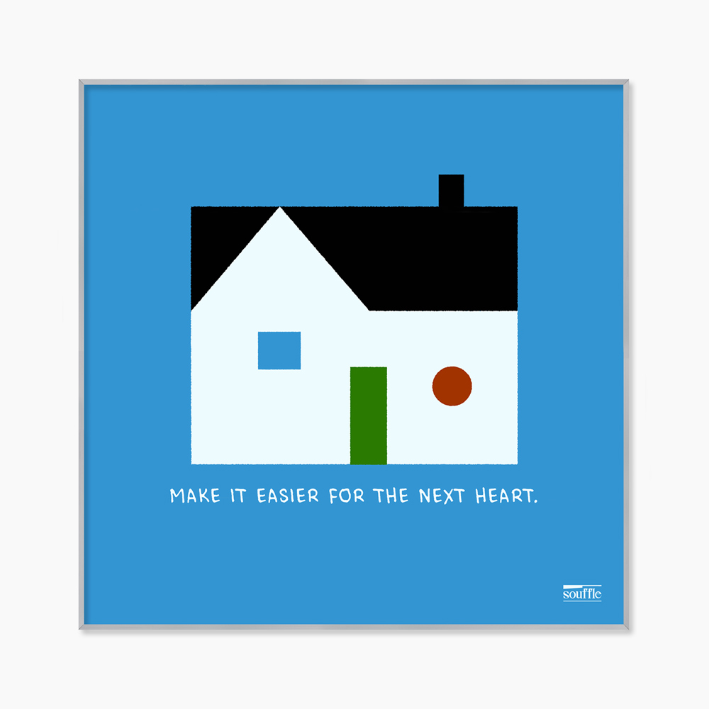 [souffle] Home, Slowly Blue 20.3 x 20.3 cm