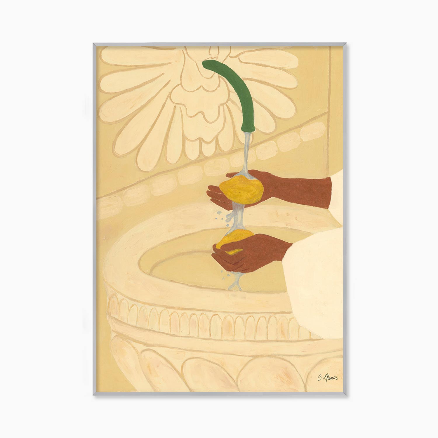 카를라 야노스 Carla Llanos Fountain 더포스터클럽 레몬 휴양지 그림 미니 액자