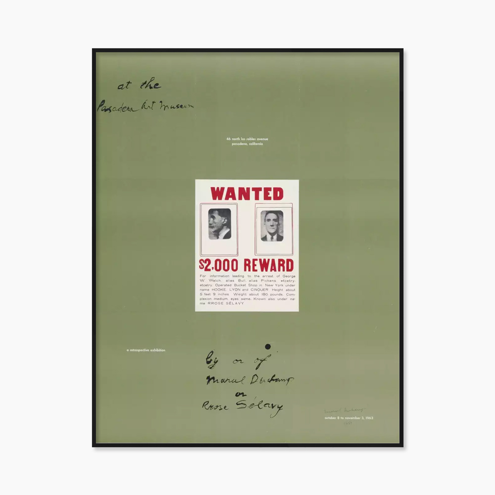 [마르셀 뒤샹] 1963 Exhibition (액자 포함) 50.8 x 65.5 cm