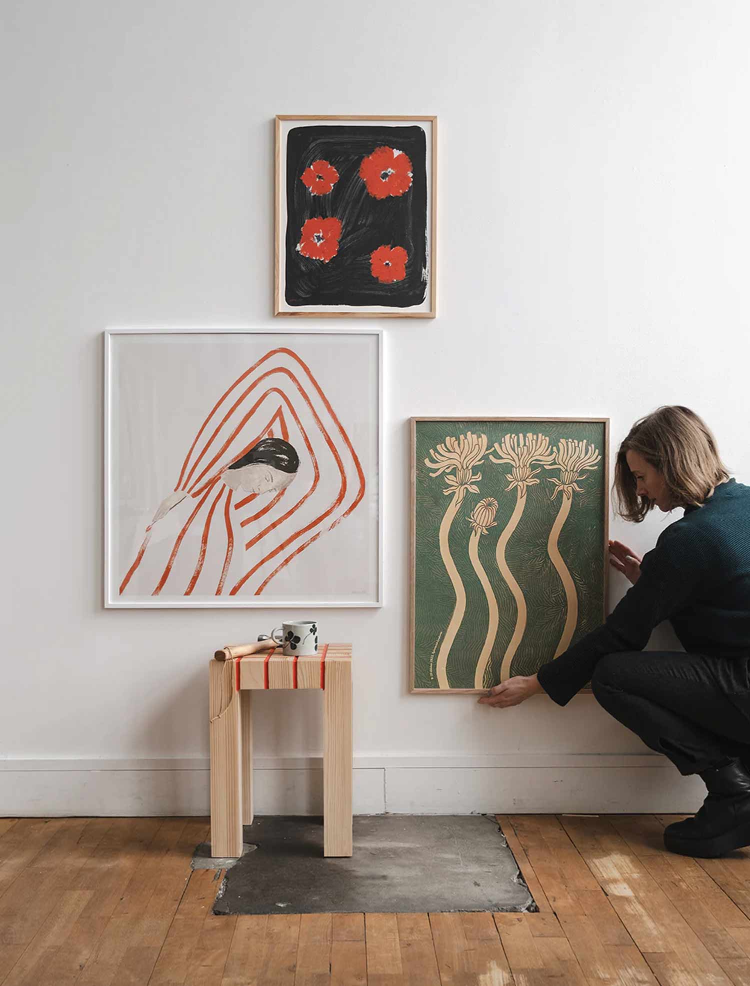 소피아 린드 파인리틀데이 꽃 플라워 Scarlet Pimpernel 그림 아트포스터 인테리어포스터 거실 액자