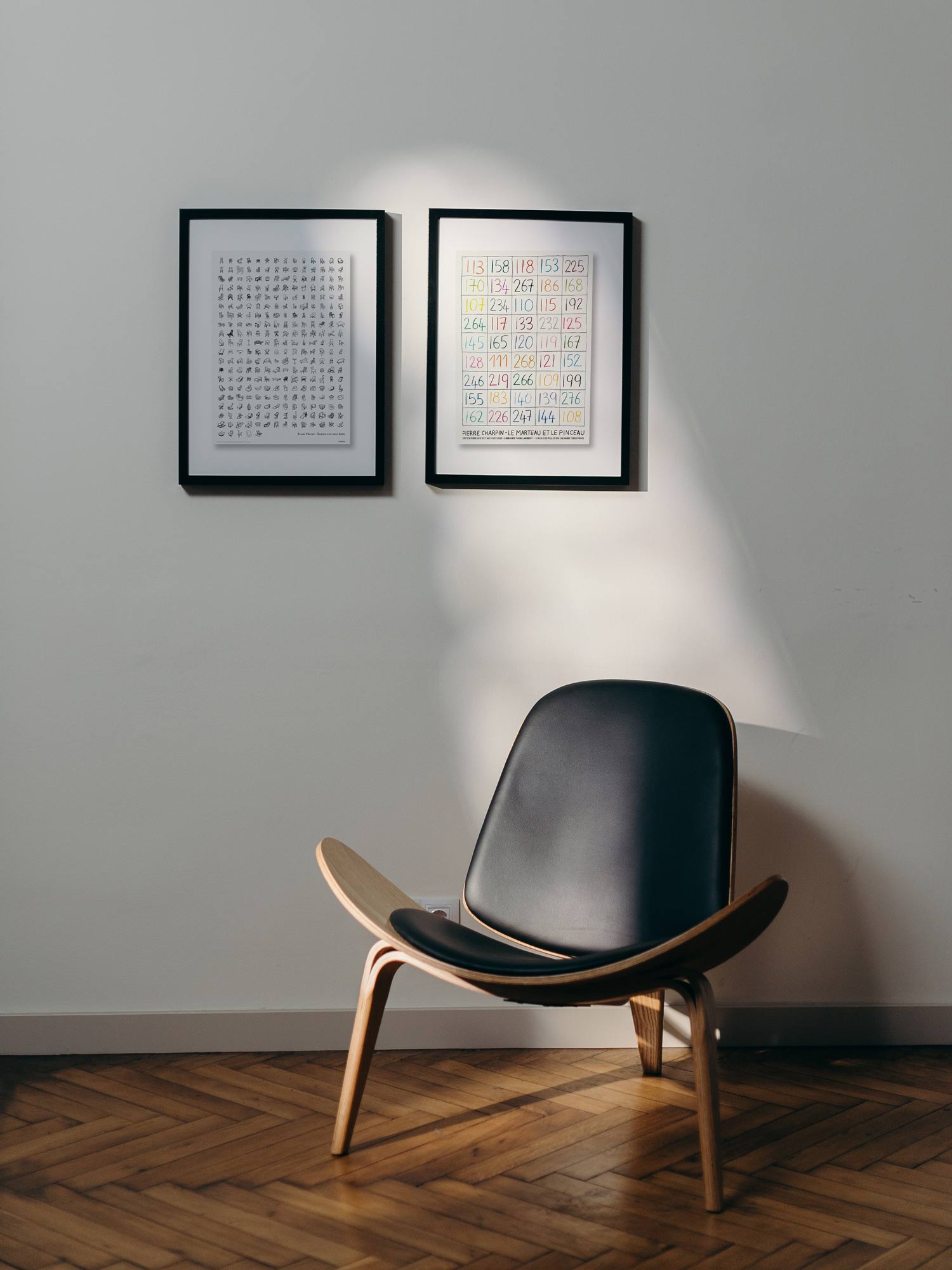 피에르 샤르팽 숫자 미니 포스터 액자