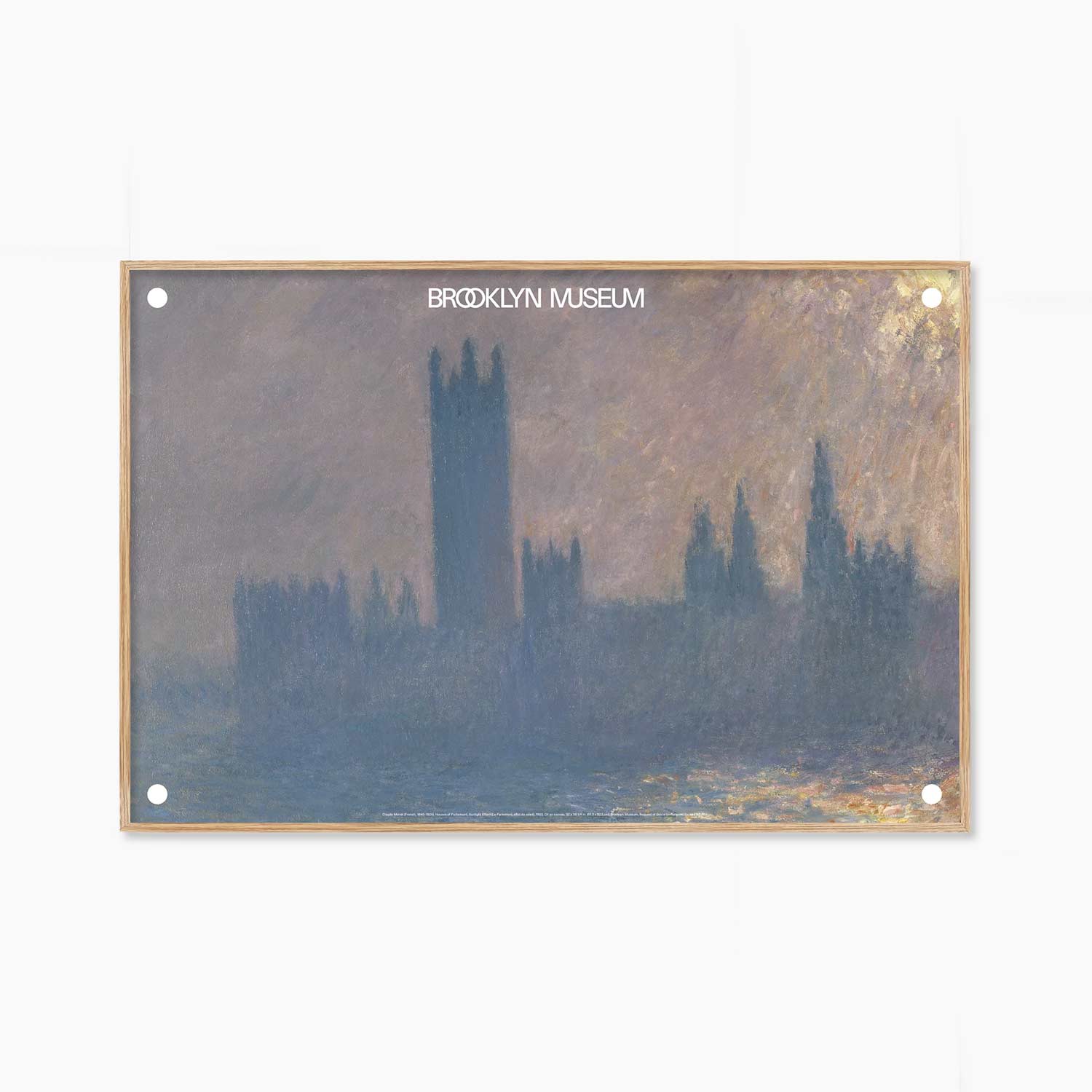 [클로드 모네] Houses of Parliament (액자 포함) 91.4 x 60.9 cm 베니스 풍경 그림 명화 액자 포스터