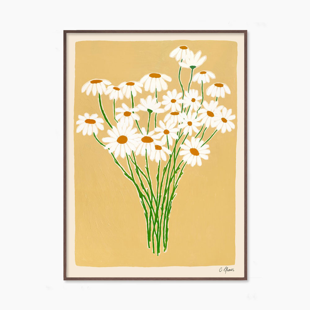 카를라 야노스 Carla Llanos Orange Flowers 꽃 화병 그림 아트포스터 인테리어포스터 거실 액자