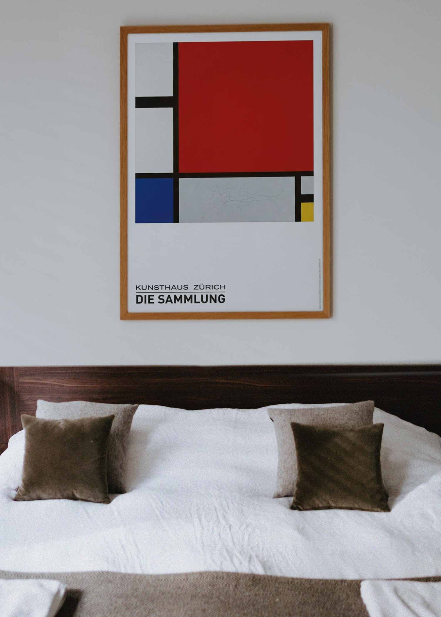 피에트 몬드리안 Piet Mondrian 명화 그림 대형액자 아트포스터 인테리어포스터 거실액자 파랑 빨강 노랑
