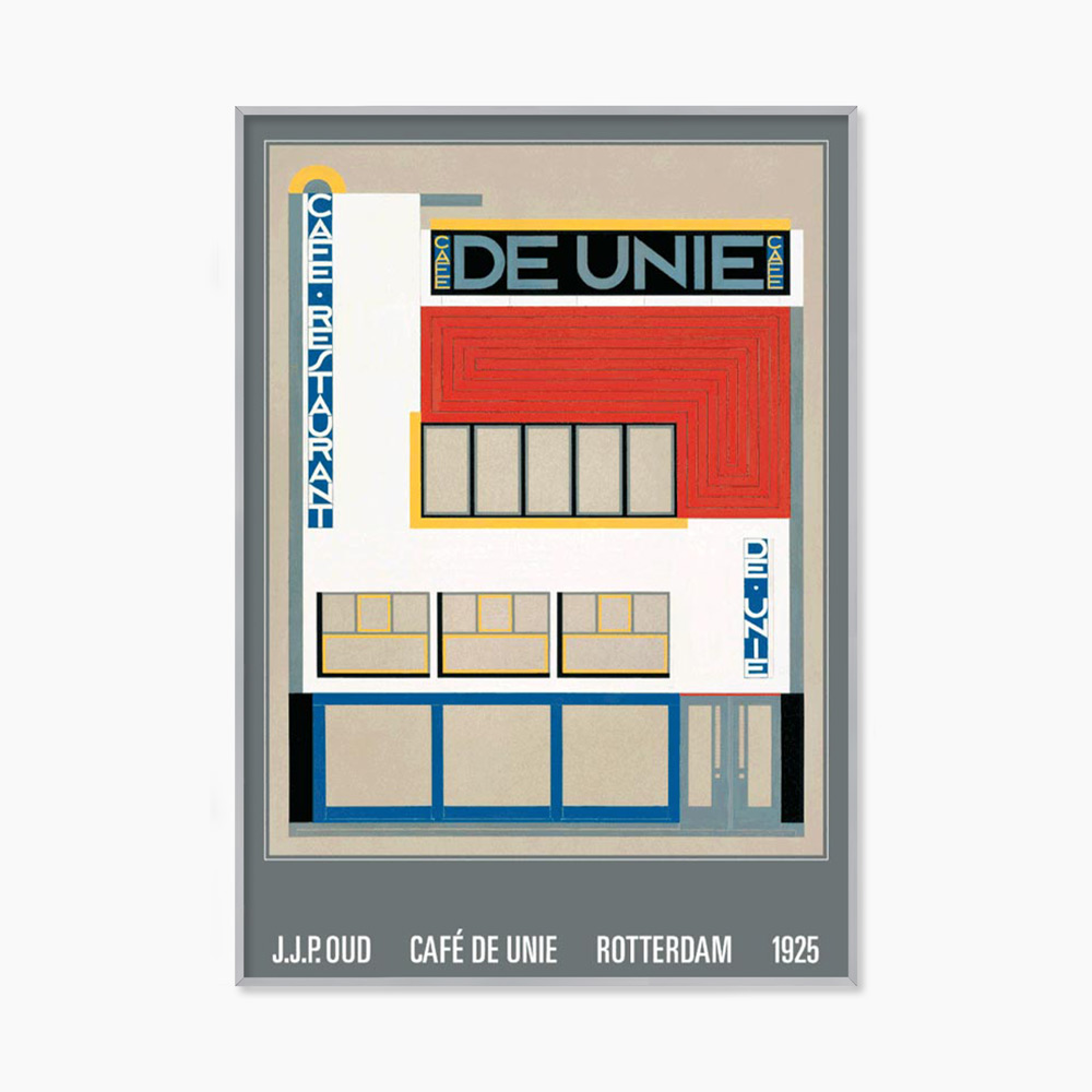 [J.J.P. Oud] Cafe de Unie (액자 포함) 70 x 100cm