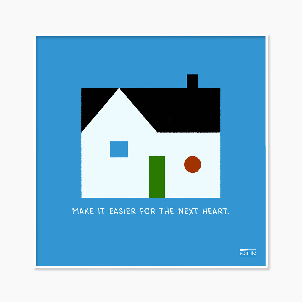 [souffle] Home, Slowly Blue 20.3 x 20.3 cm