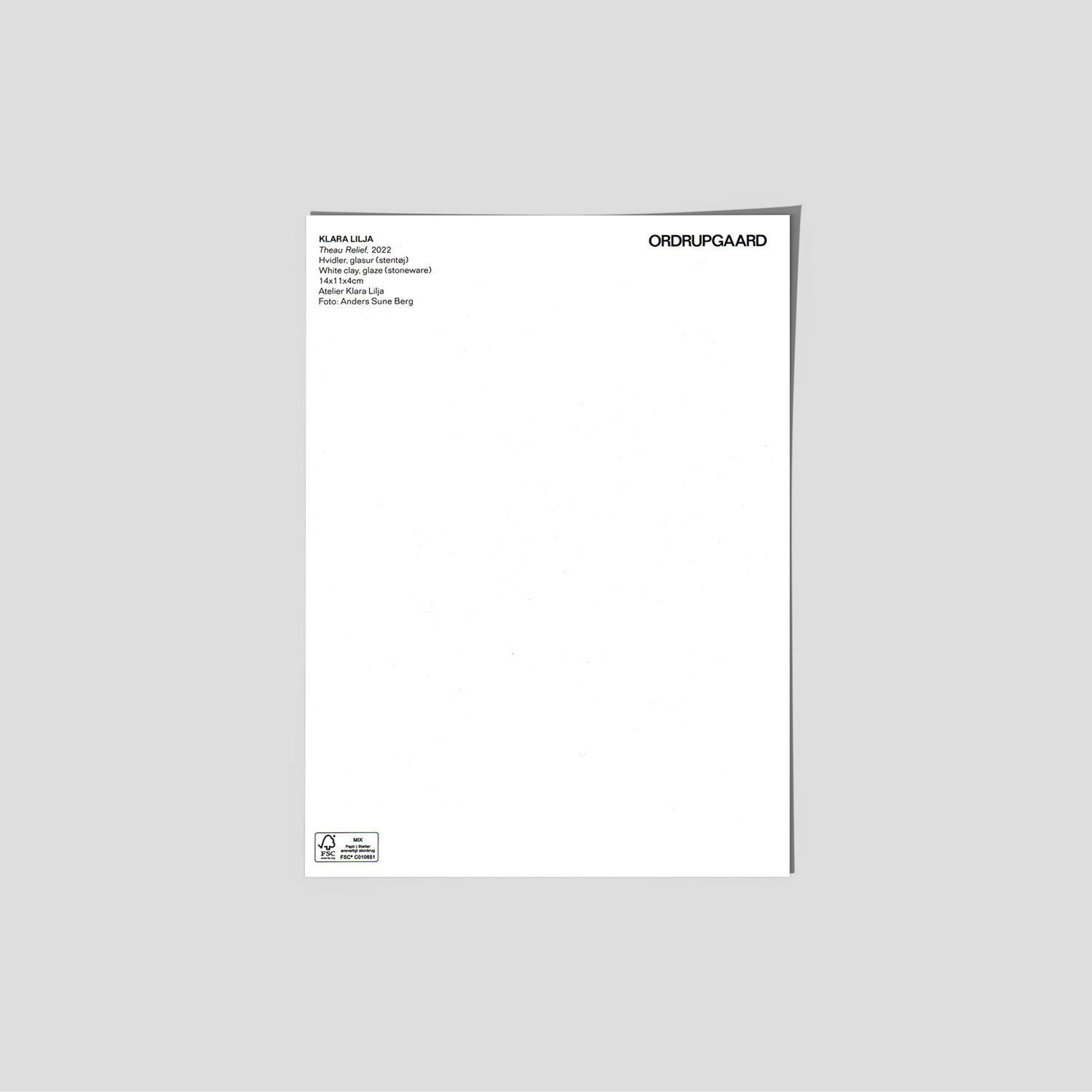 클라라 릴자 도자기 작품 엽서 시리즈