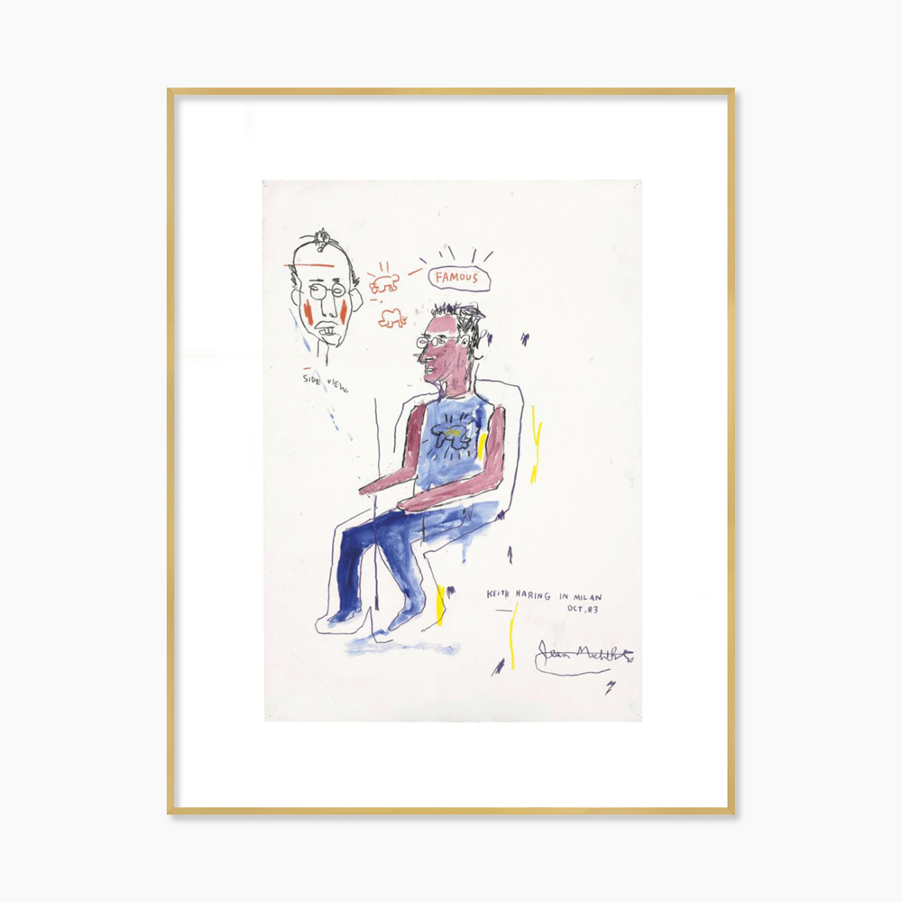 [장미셀 바스키아] Sketch of Keith Haring 1983 (액자 포함) 46 x 60 cm