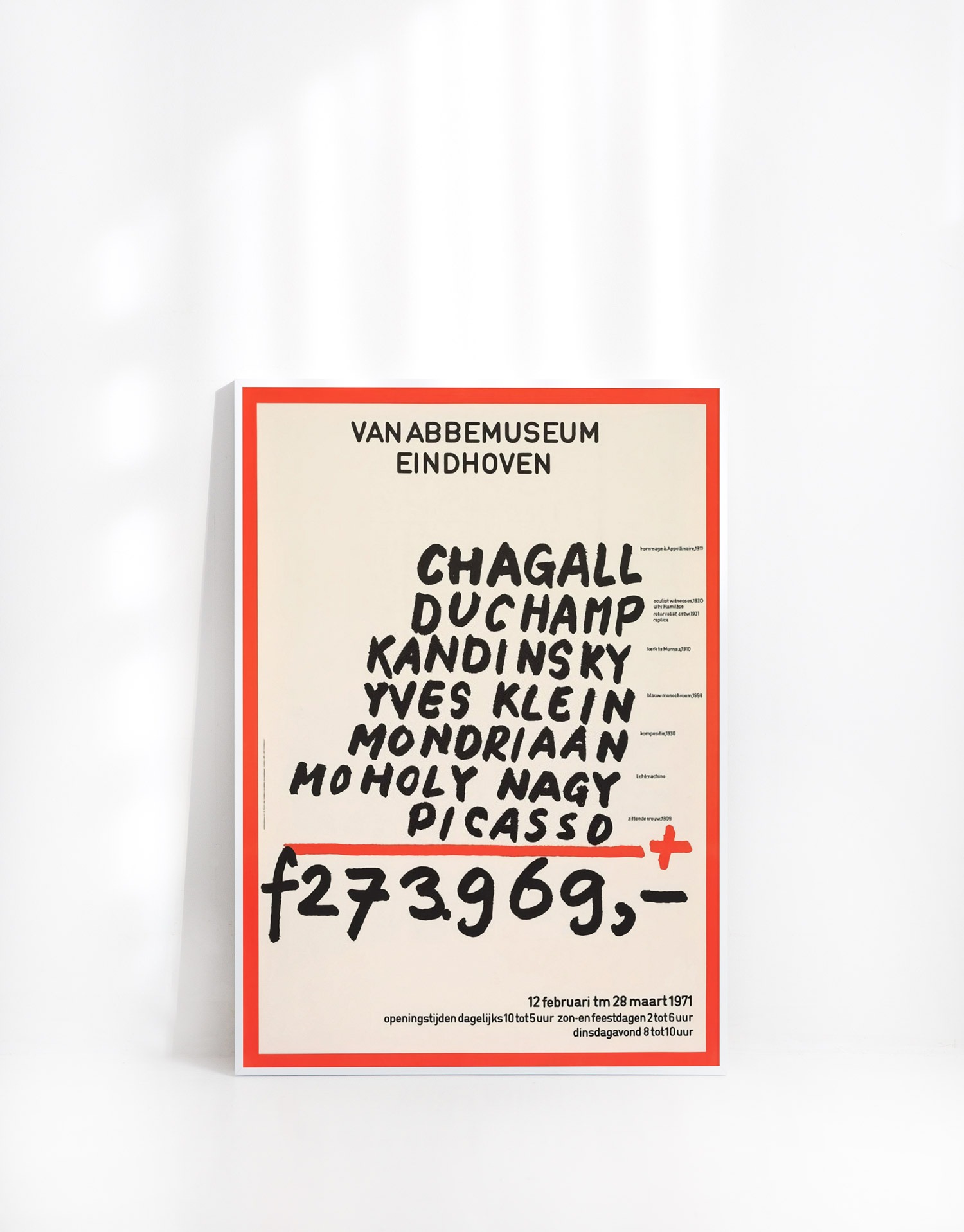 얀 반 툰 타이포포스터 그래픽디자인 액자