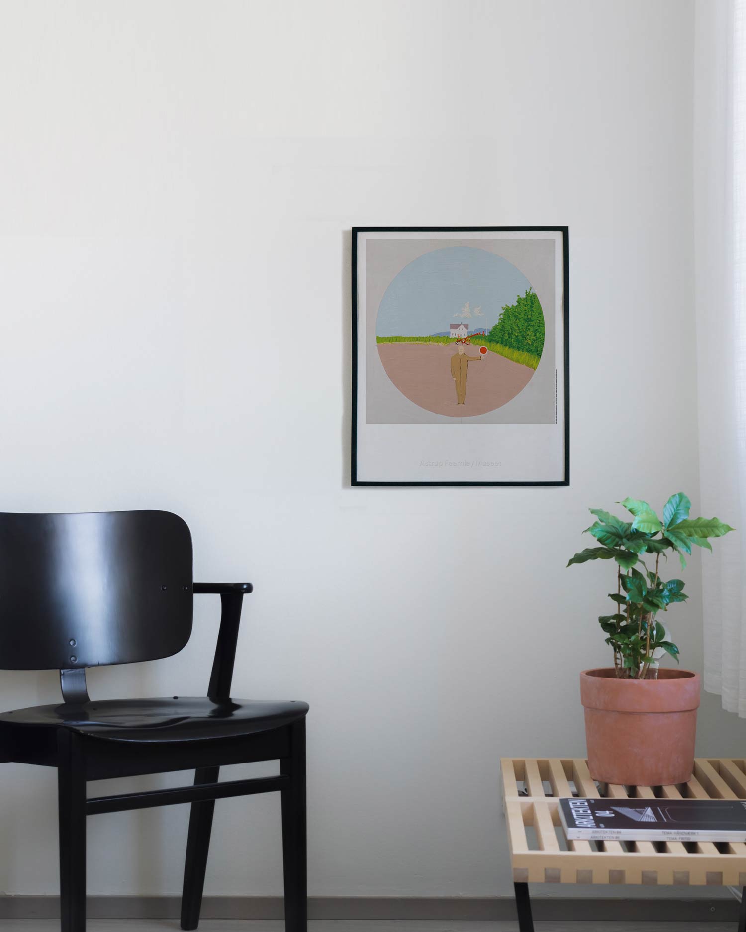 [레오나드 릭하드] Stillheten (액자 포함) 50 x 60 cm  일러스트 그림 집 하우스 홈 원형 동그라미 포스터
