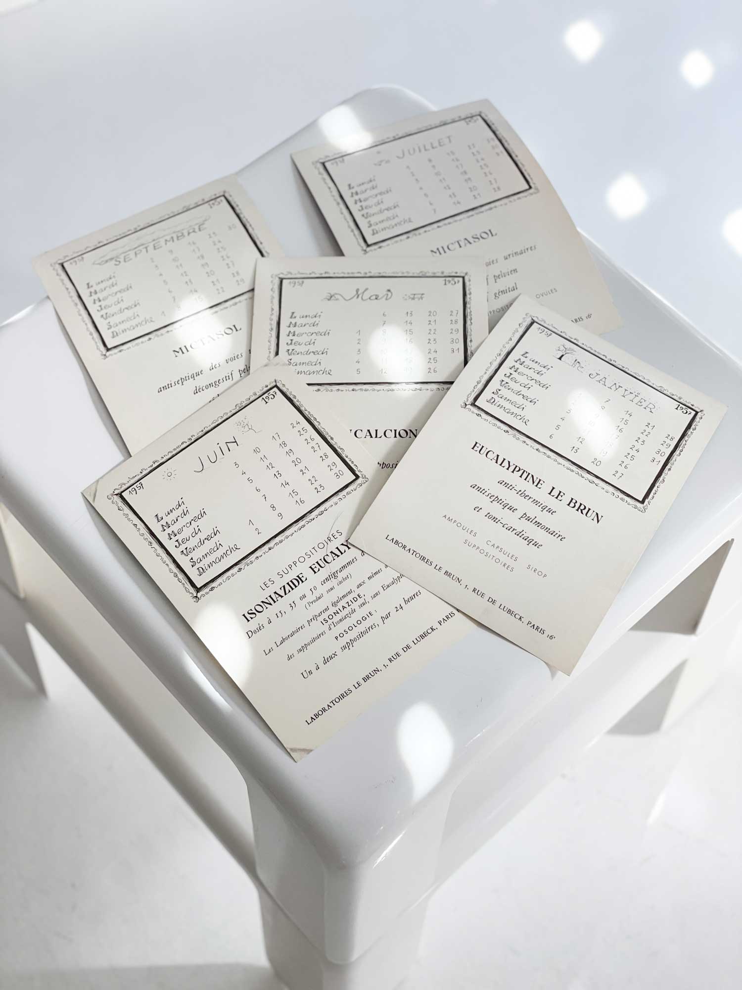 빈티지 장자크 상페 양면 달력 아트포스터 인테리어포스터 액자