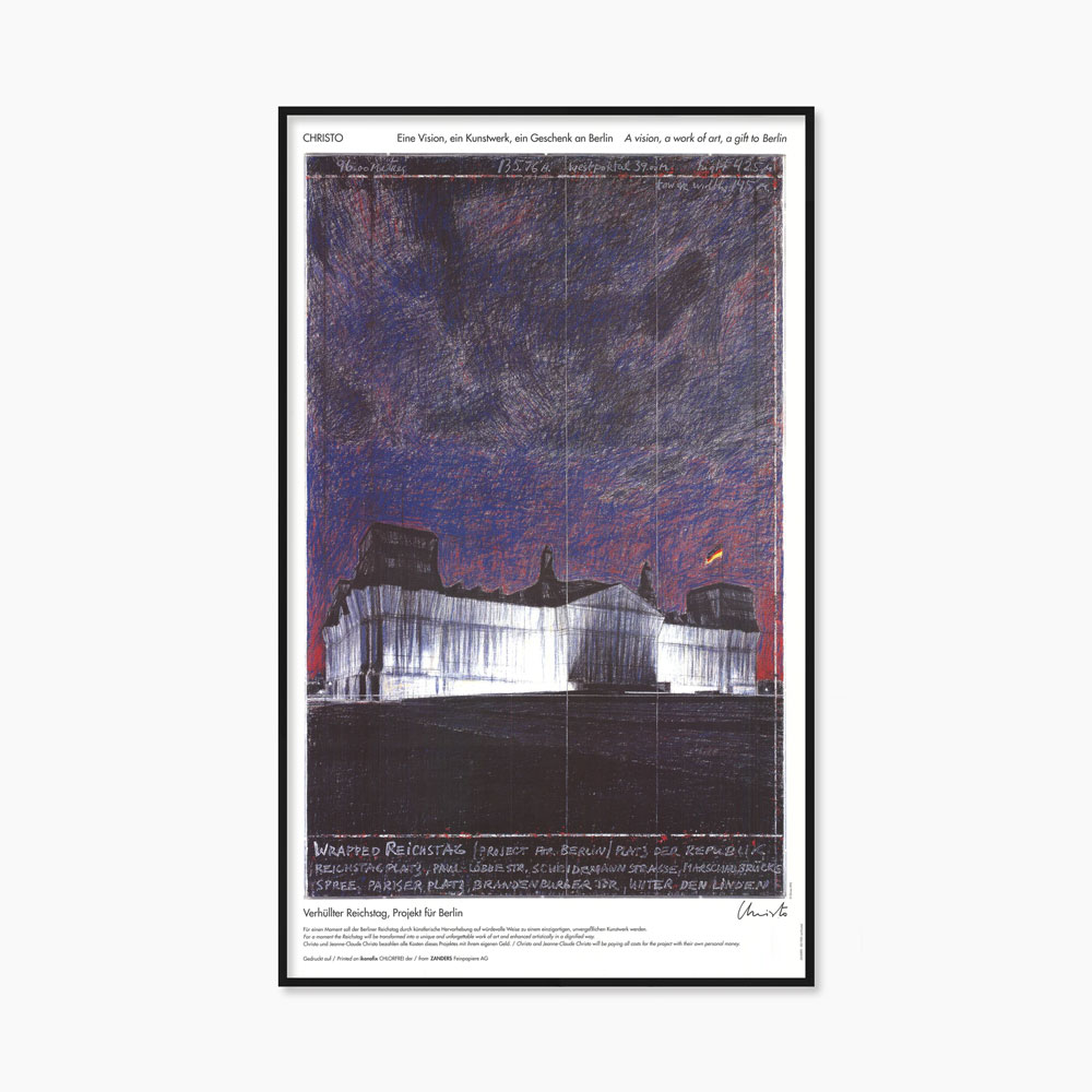 [크리스토 자바체프] Wrapped Reichstag (액자 포함) 57.1 x 94.6 cm