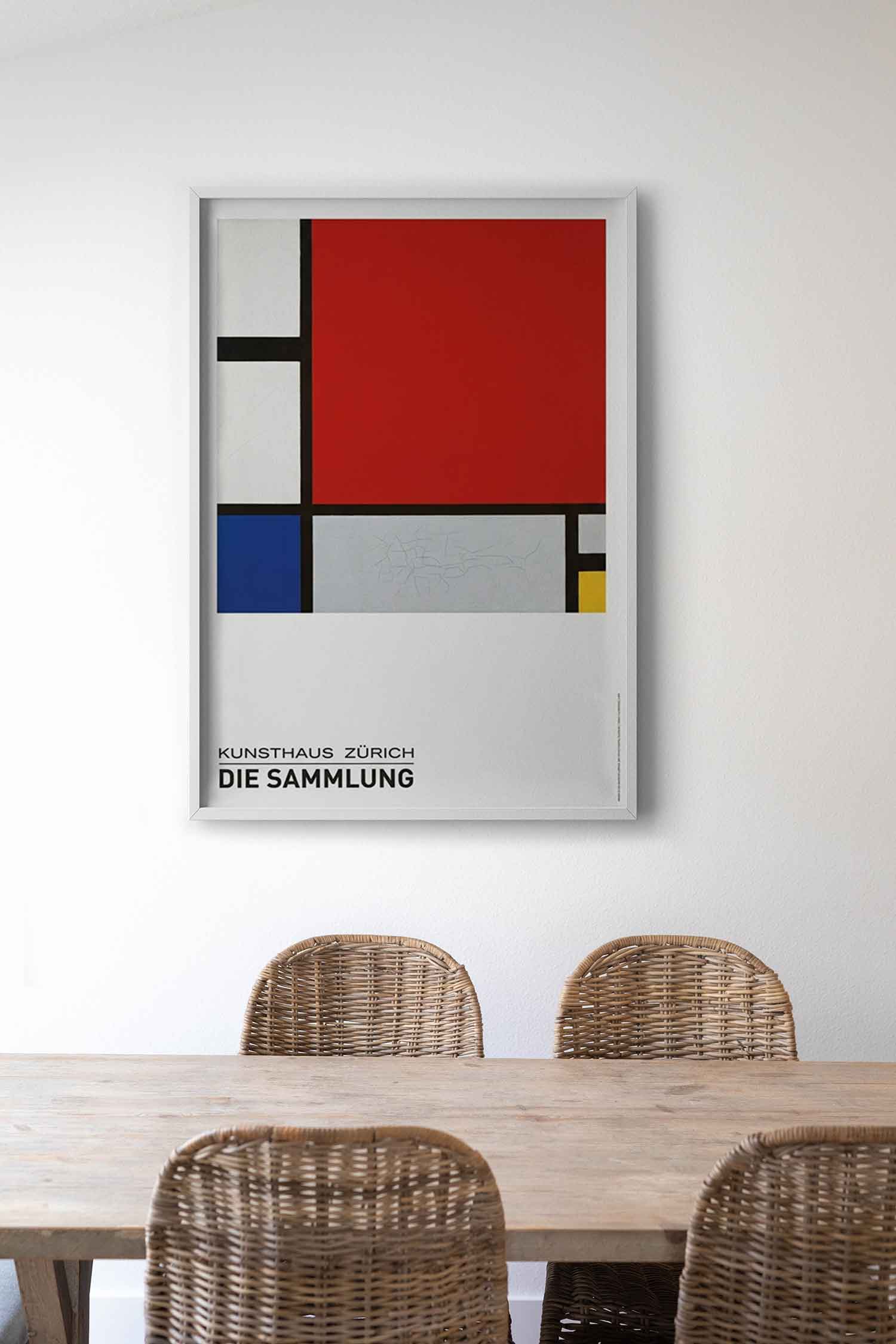 피에트 몬드리안 Piet Mondrian 명화 그림 대형액자 아트포스터 인테리어포스터 거실액자 파랑 빨강 노랑