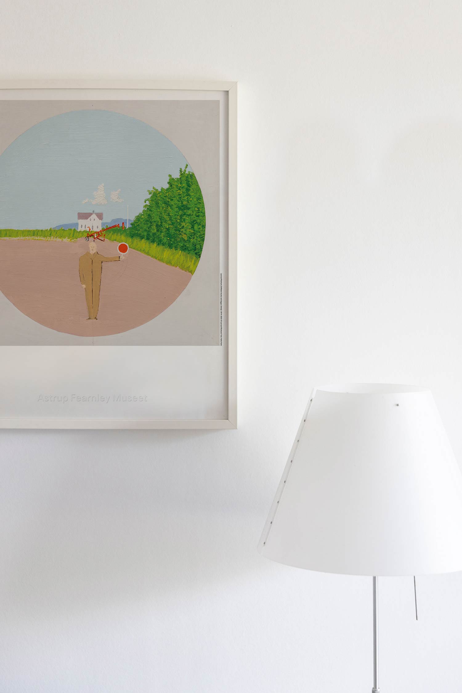 [레오나드 릭하드] Stillheten (액자 포함) 50 x 60 cm  일러스트 그림 집 하우스 홈 원형 동그라미 포스터