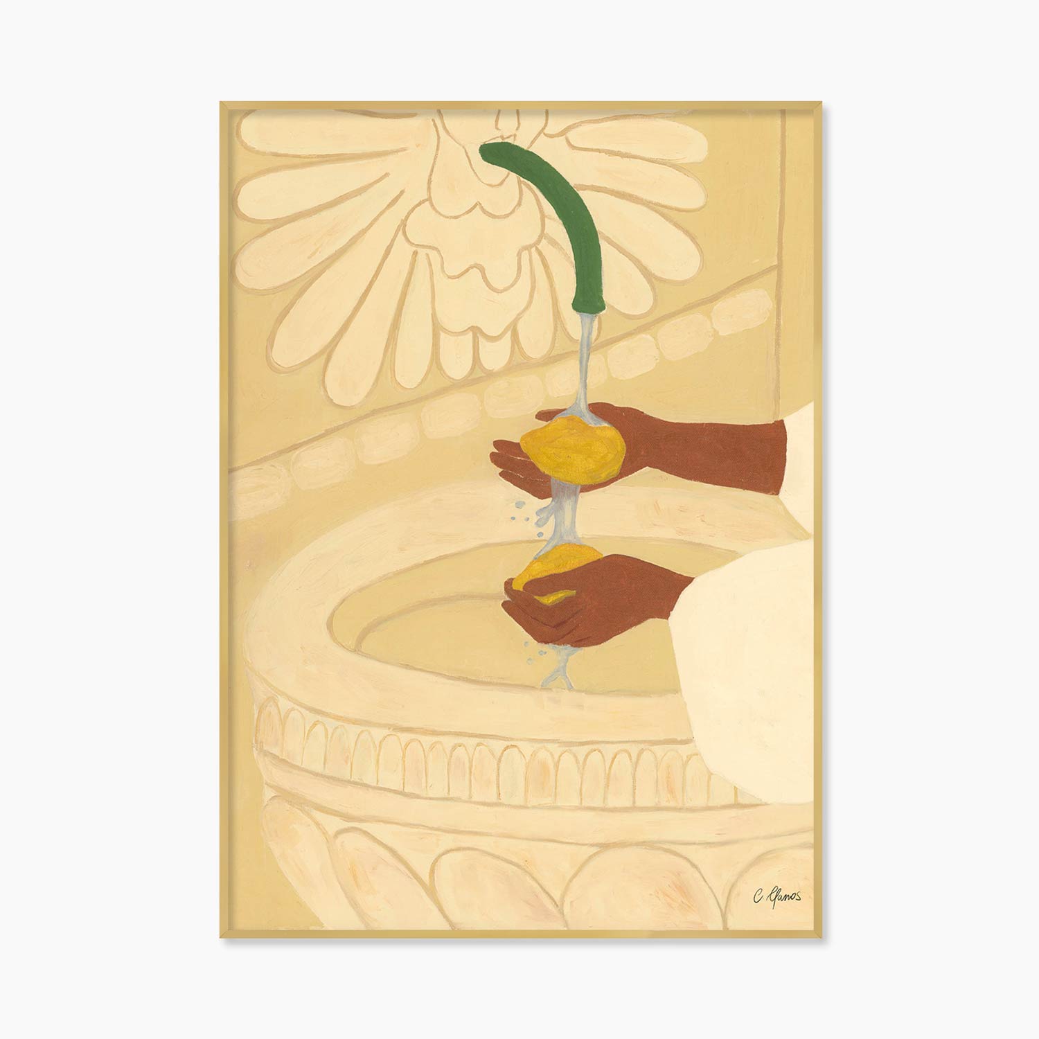 카를라 야노스 Carla Llanos Fountain 더포스터클럽 레몬 휴양지 그림 미니 액자