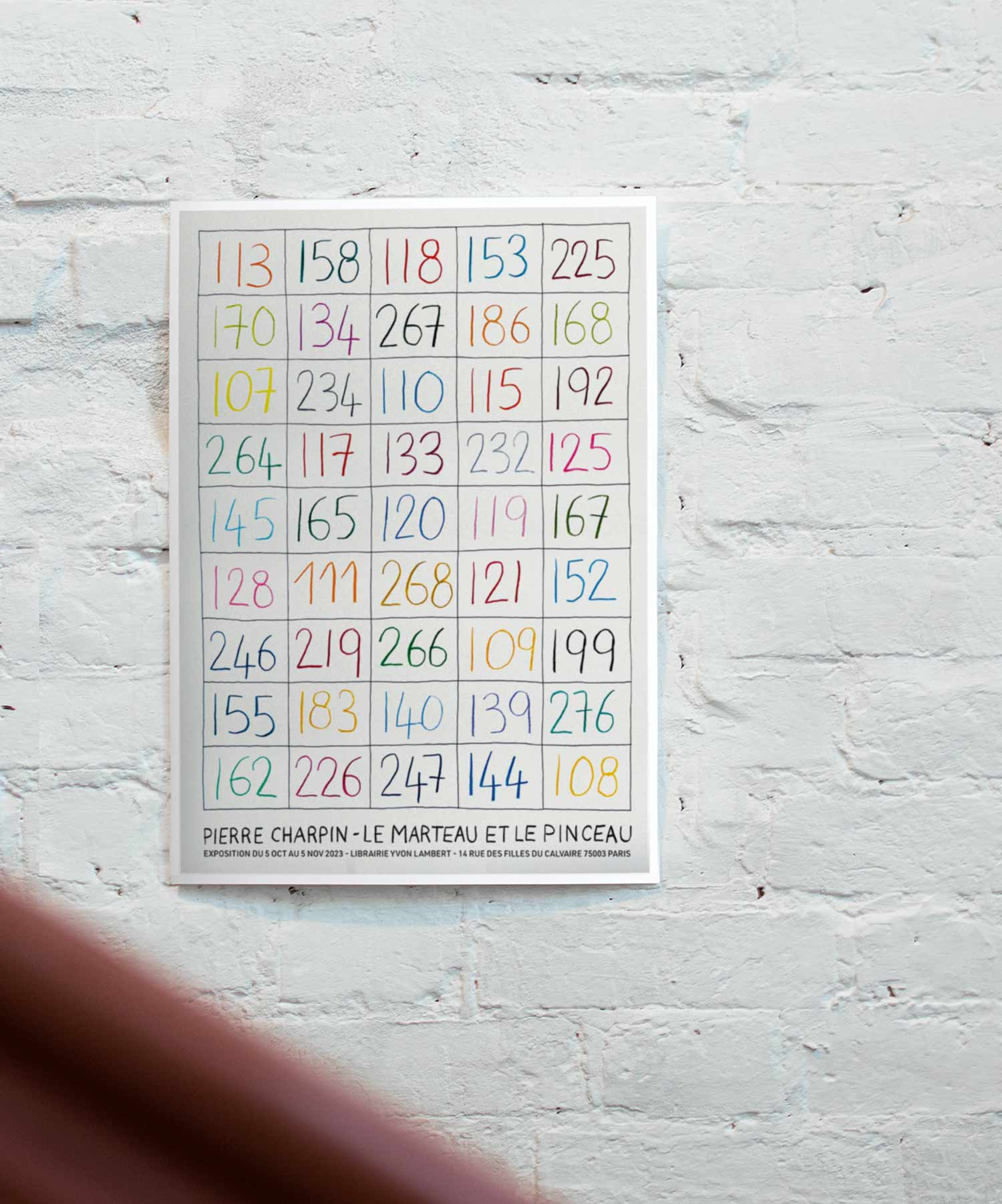 피에르 샤르팽 숫자 포스터 타이포그래픽