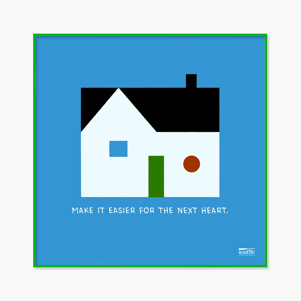 [souffle] Home, Slowly Blue 20.3 x 20.3 cm