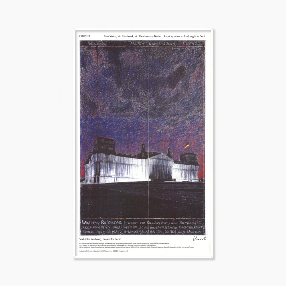 [크리스토 자바체프] Wrapped Reichstag (액자 포함) 57.1 x 94.6 cm