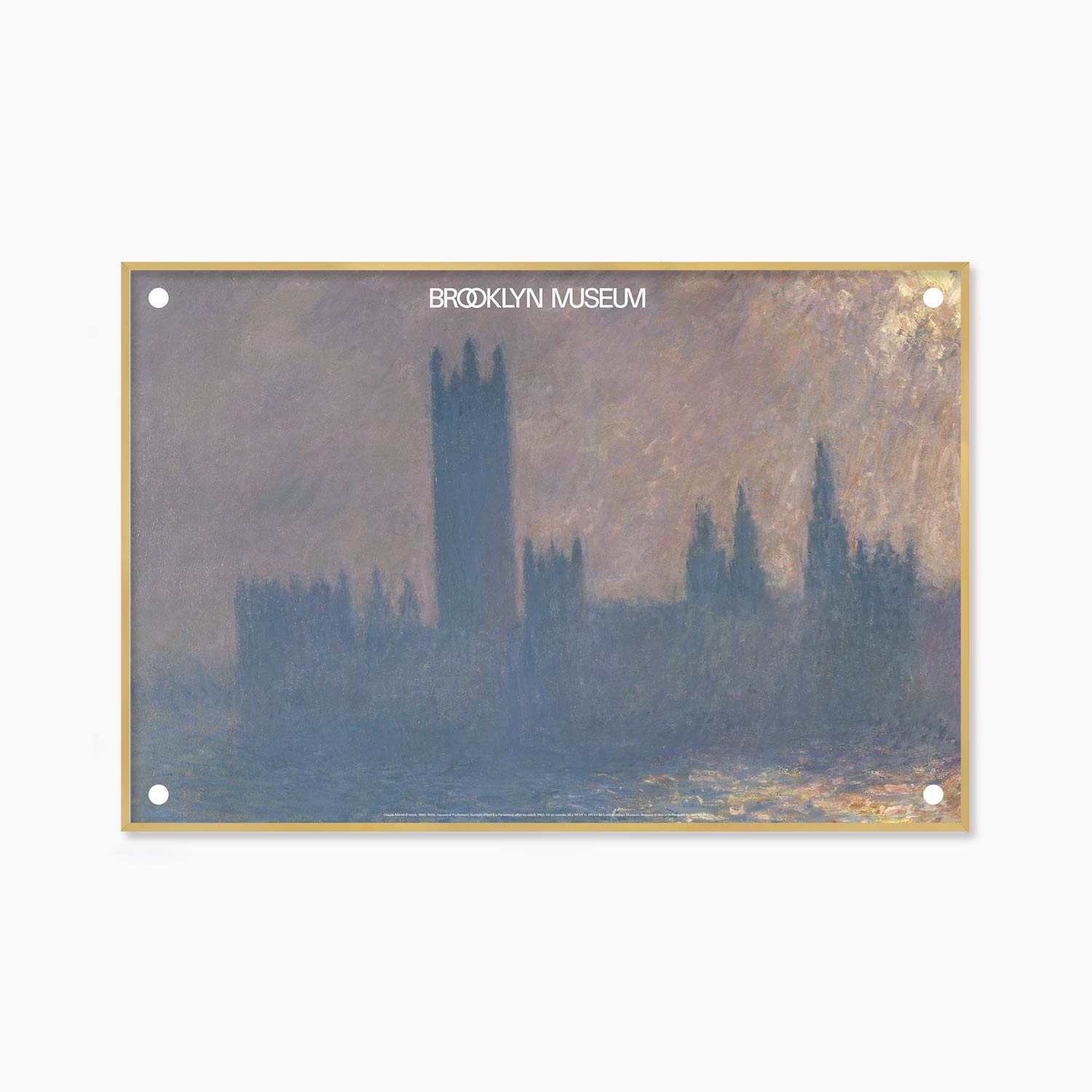 [클로드 모네] Houses of Parliament (액자 포함) 91.4 x 60.9 cm 베니스 풍경 그림 명화 액자 포스터