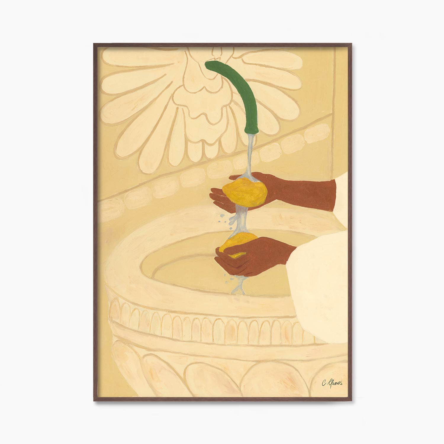 카를라 야노스 Carla Llanos Fountain 더포스터클럽 레몬 휴양지 그림 미니 액자