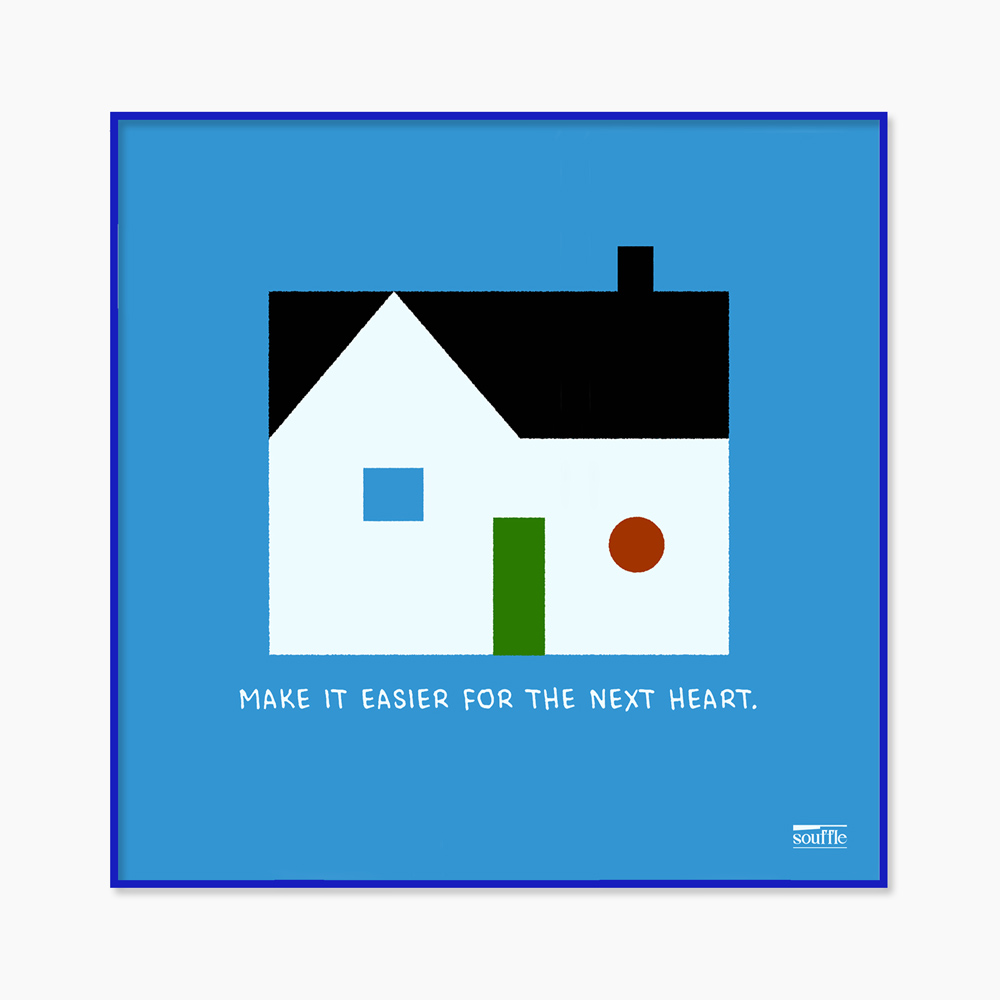 [souffle] Home, Slowly Blue 20.3 x 20.3 cm