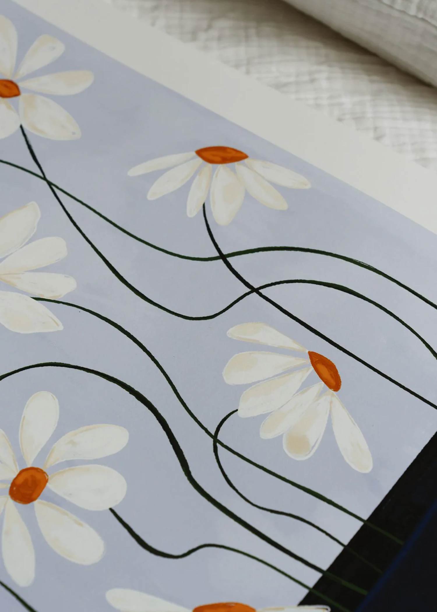 [프랭키 펜윌] Daisies in Blue Vase 30x40 50x70cm - 7월 중순 입고 예정
