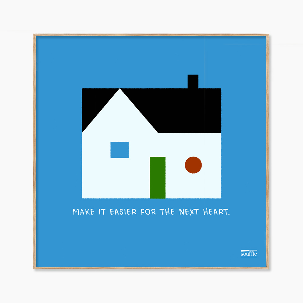 [souffle] Home, Slowly Blue 20.3 x 20.3 cm