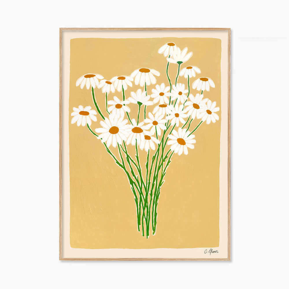 카를라 야노스 Carla Llanos Orange Flowers 꽃 화병 그림 아트포스터 인테리어포스터 거실 액자
