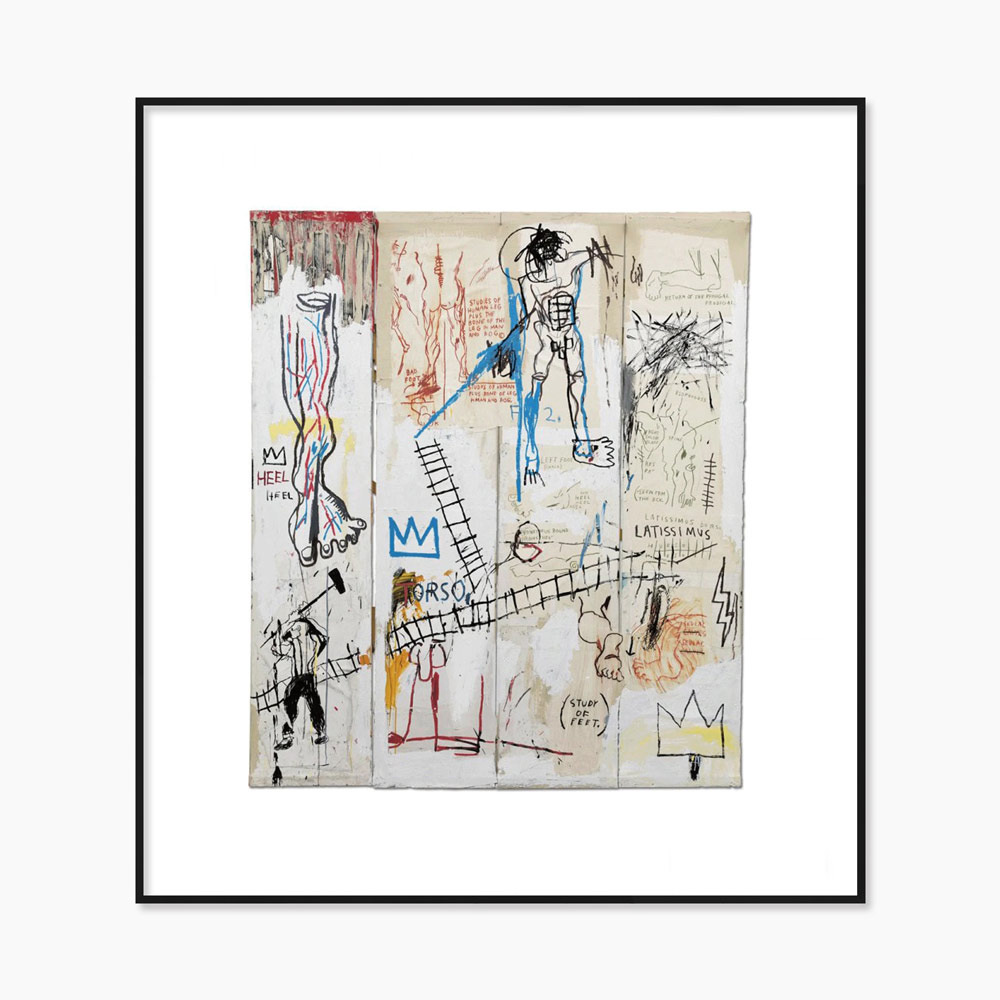 [장미셀 바스키아] Greatest Hits 1982 (액자 포함) 36.5 x 40 cm