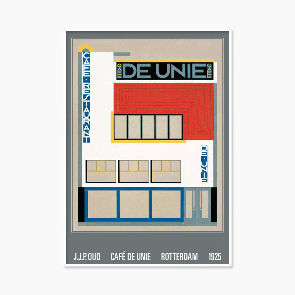 [J.J.P. Oud] Cafe de Unie (액자 포함) 70 x 100cm