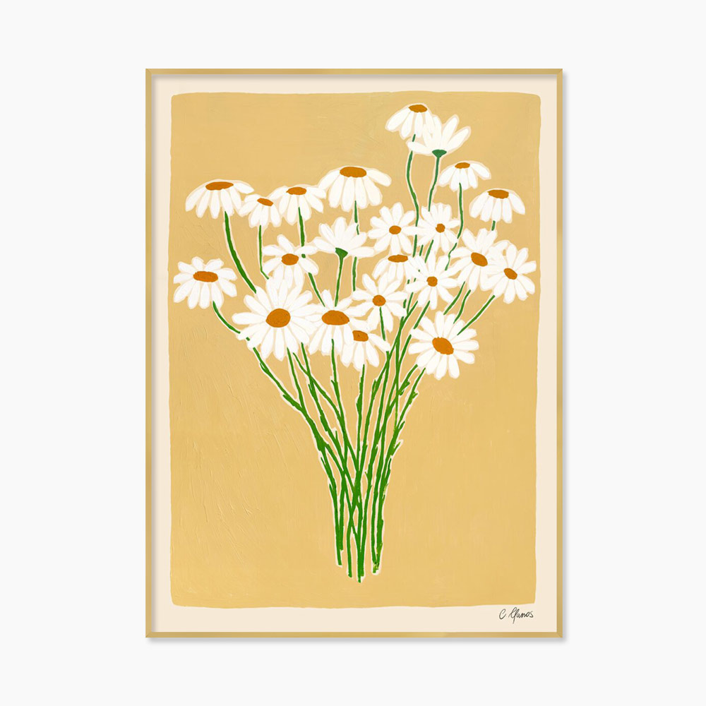 카를라 야노스 Carla Llanos Orange Flowers 꽃 화병 그림 아트포스터 인테리어포스터 거실 액자