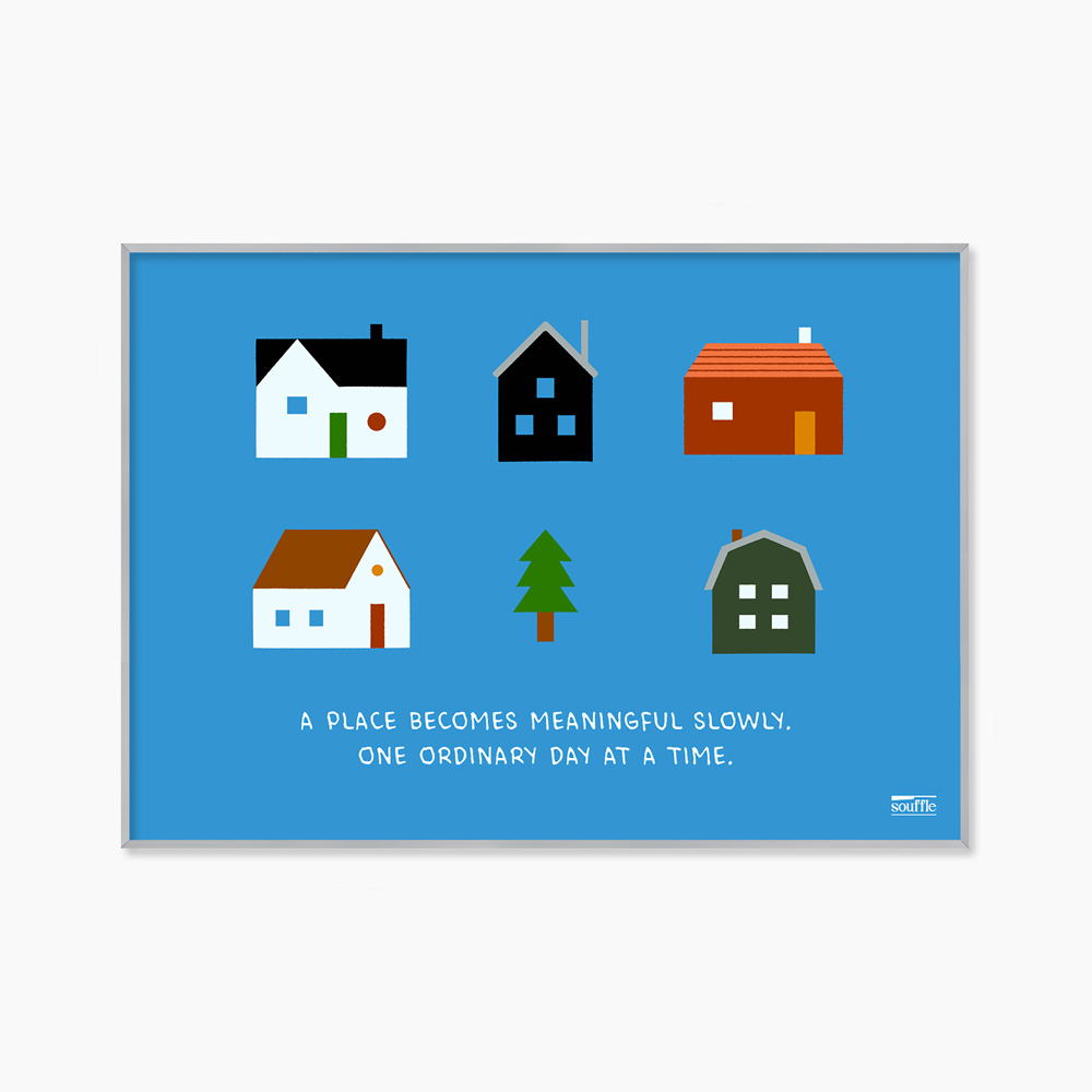 [souffle] Home, Slowly Blue 42 x 29.7 cm