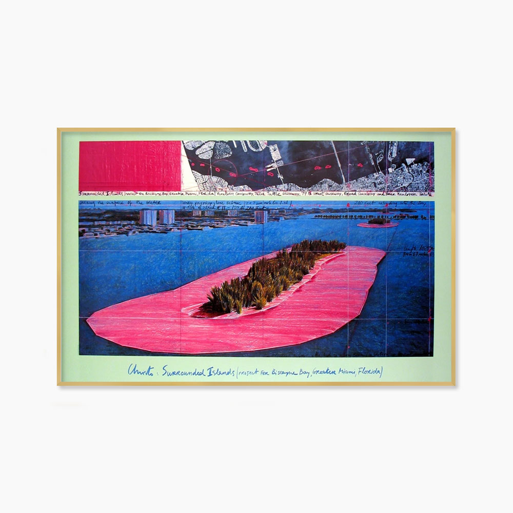 [크리스토 자바체프] Surrounded Islands (액자 포함) 99 x 63.5 cm