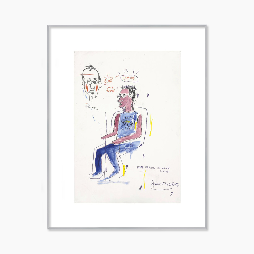 [장미셀 바스키아] Sketch of Keith Haring 1983 (액자 포함) 46 x 60 cm