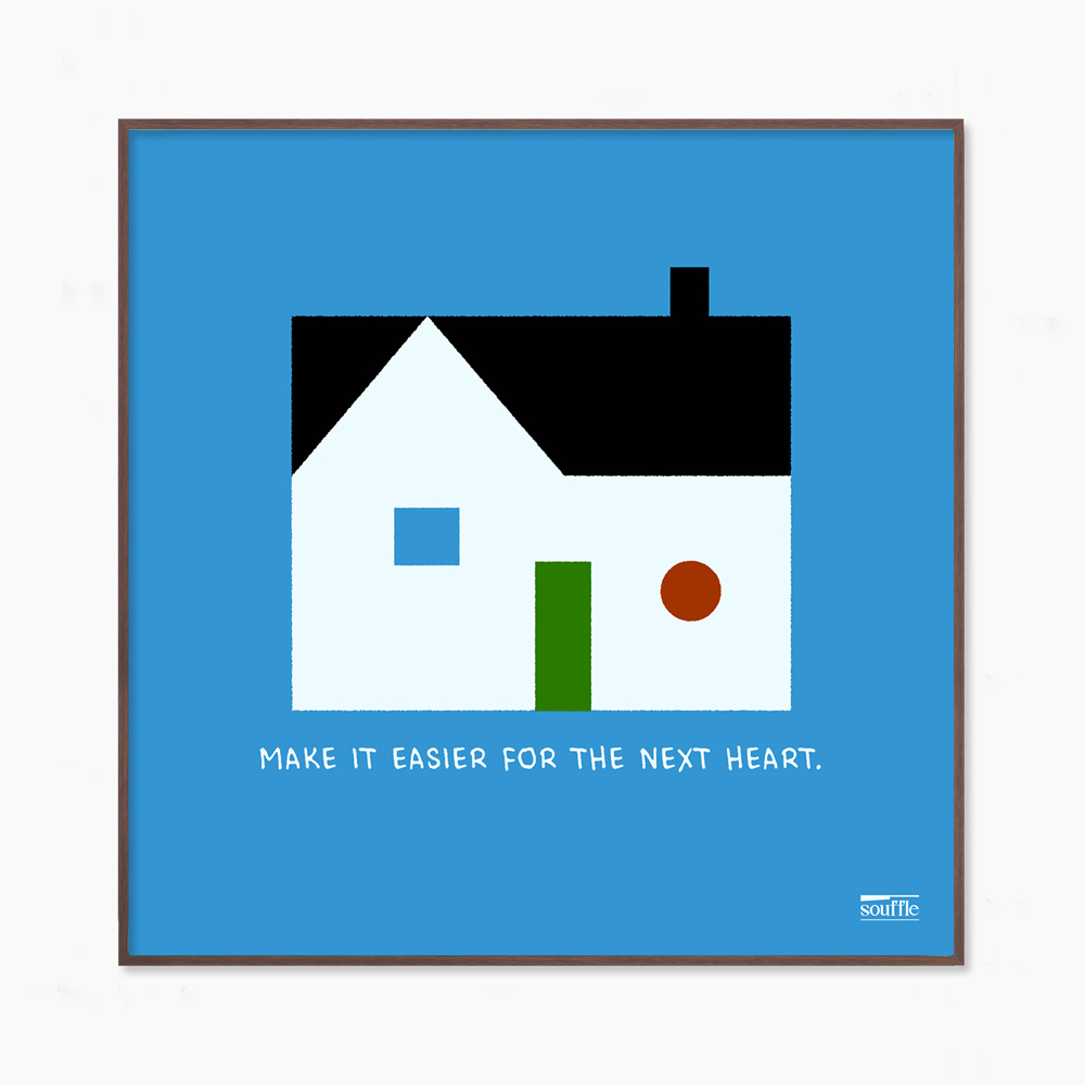 [souffle] Home, Slowly Blue 20.3 x 20.3 cm